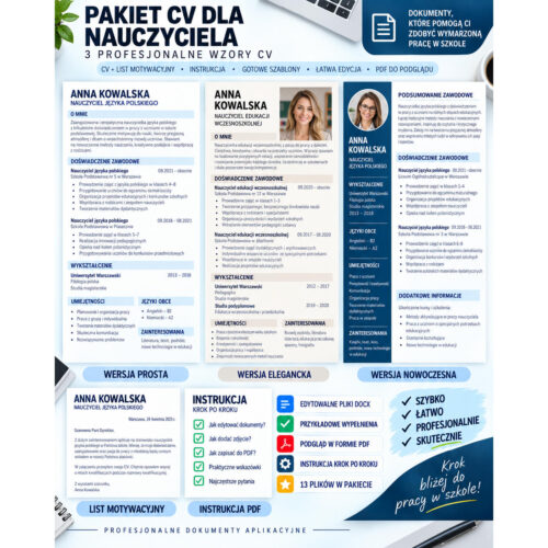 CV dla nauczyciela pdf docx